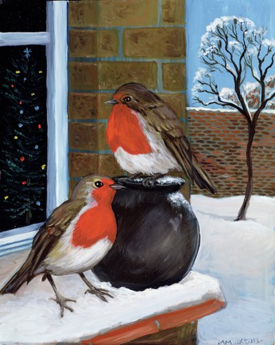 Robinsy w śniegu autorstwa Margaret Loxton