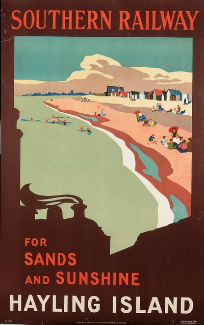 Hayling Island, plakat reklamujący Southern Railway autorstwa Margaret MacDonald Mackintosh