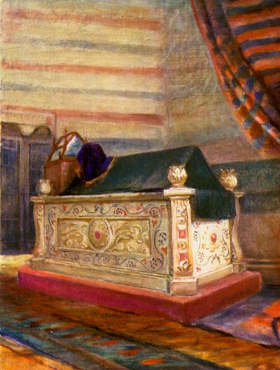 Grobowiec Saladyna, wnętrze (kolorowa litografia) autorstwa Margaret Thomas