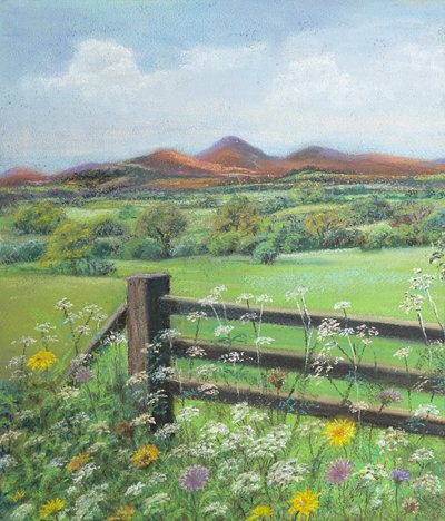 Lato w Cookham..Berks, 2020 (pastel) autorstwa Margo Starkey