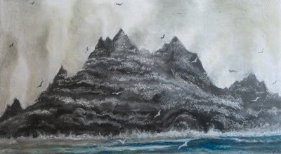 Burzliwe morza .S Irlandia, 2020 (pastel) autorstwa Margo Starkey