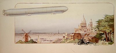 The Spiess Zodiac Sterowiec, wyd. Mabileau, Paryż autorstwa Marguerite (fl.1909 14) Montaut