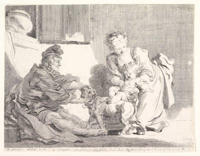 Dziecko i buldog, 1778. autorstwa Marguerite Gerard