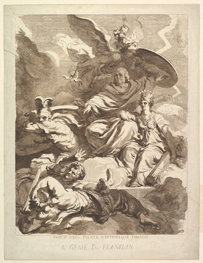 Geniuszowi Franklina, 1779. autorstwa Marguerite Gerard
