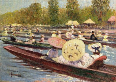 Regaty (olej na płótnie) autorstwa Marguerite Rousseau