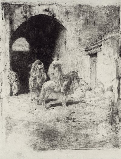 Casbah Guard w Tetouan autorstwa Marià Fortuny Marsal