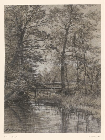 Staw w lesie autorstwa Maria Bilders van Bosse (signed by artist)