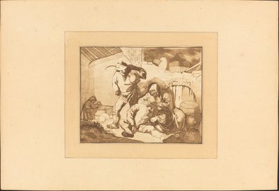 Scena chłopska autorstwa Maria Catharina Prestel after Isack van Ostade