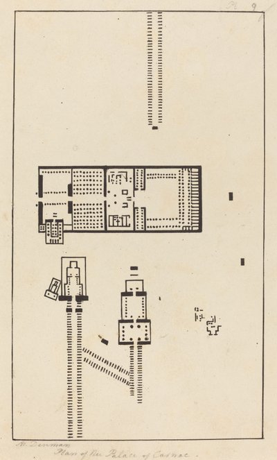 Plan Pałacu Carnac autorstwa Maria Denman after John Flaxman