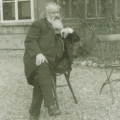 Portret kompozytora Johannesa Brahmsa 1833-1897, 1894 autorstwa Maria Fellinger