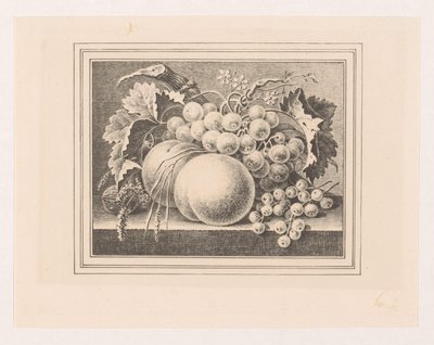 Kompozycja z owocami w ramce autorstwa Maria Geertruida de Goeje Barbiers (attributed to)
