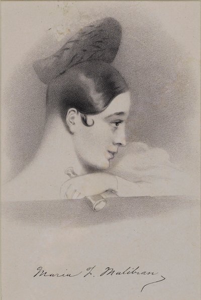 Autoportret, początek lat 30. XIX wieku. autorstwa Maria Malibran Garcia