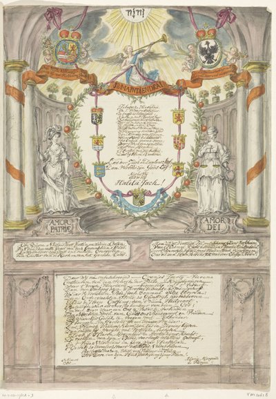 Wiersz dla księżniczki Wilhelminy na czterdzieste urodziny księcia Wilhelma V, 1788 autorstwa Maria Margaretha la Fargue