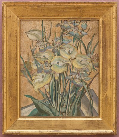 Irysy i lilie Calla autorstwa Maria Oakey Dewing