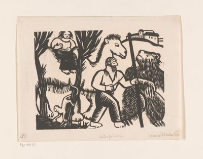 Bärenführer (oryginalny tytuł na obiekcie) autorstwa Maria Uhden (signed by artist)