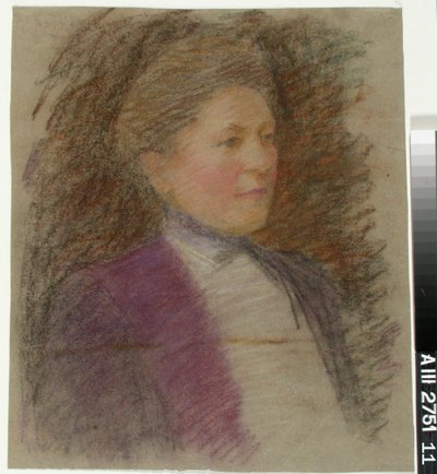 Portret panny Anny Wiik, szkic autorstwa Maria Wiik