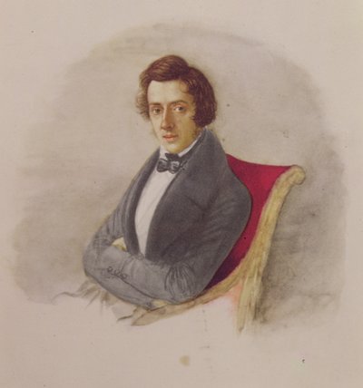Portret Fryderyka Chopina (1810-49) autorstwa Maria Wodzinska