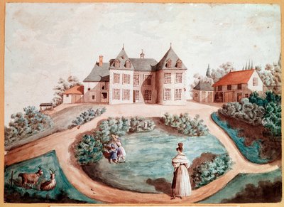 Zamek w Turenii. Ilustracja do Konwalii Balzaca. (Rysunek autorstwa Maria du (attr. to) Fresnay