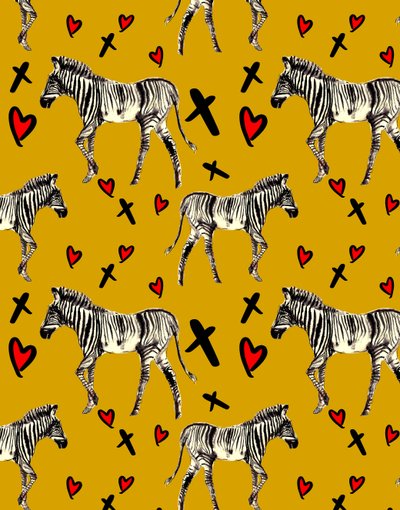Zebra Love, Ochra, 2020 autorstwa Marianna Kulukundis