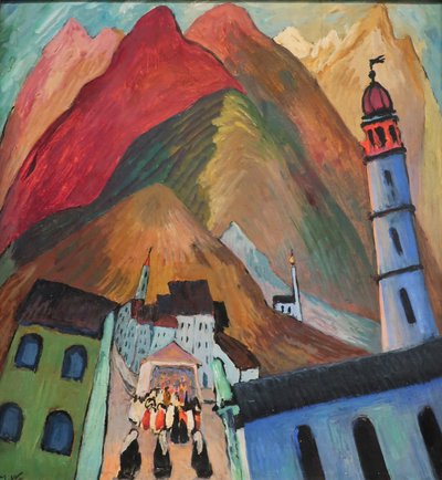 1924 Procesja Werefkina w pobliżu Ascony autorstwa Marianne von Werefkin