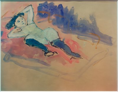 Helene z niebieskimi pończochami autorstwa Marianne von Werefkin