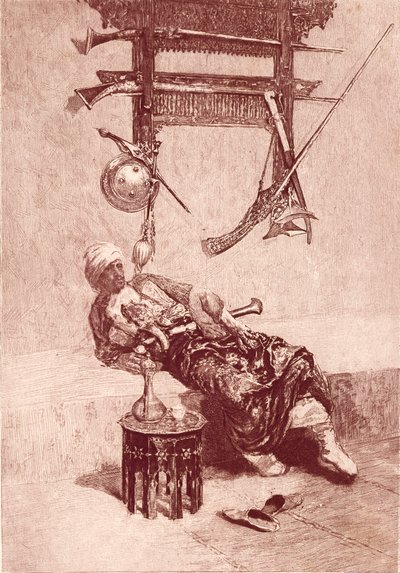 Moor of Tanger (rycina) autorstwa Mariano (after) Fortuny