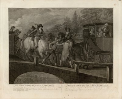 Aresztowanie Ludwika XVI i jego rodziny w Varennes, 22 czerwca 1791, 1796. autorstwa Mariano Bovi