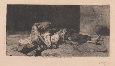 Arabe veillant le corps de son ami (Arab czuwający nad ciałem swojego przyjaciela) autorstwa Marià Fortuny