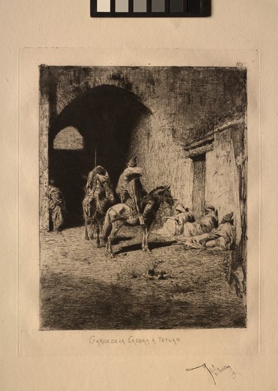 Strażnik kasby w Tetuanie. autorstwa Mariano Fortuny y Carbó