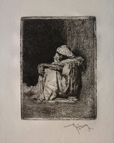 Siedzący Marokańczyk. autorstwa Mariano Fortuny y Carbó