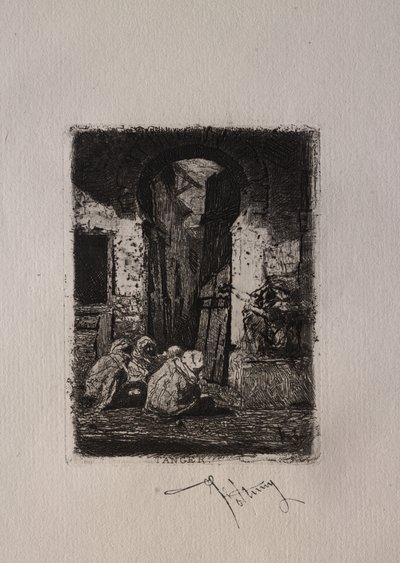 Tanger, Siedzący Arabowie. autorstwa Mariano Fortuny y Carbó