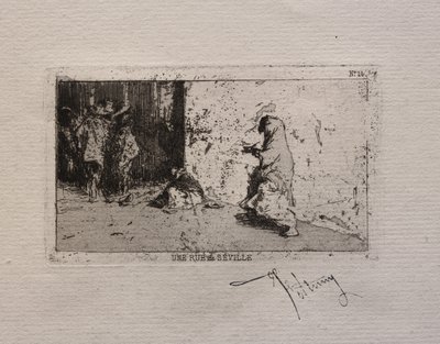 Ulica w Sewilli. autorstwa Mariano Fortuny y Carbó
