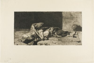 Arab oglądający ciało swojego przyjaciela autorstwa Mariano Fortuny y Marsal