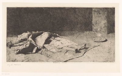 Martwe ciało Kabyla Kabyle mort (tytuł na obiekcie) autorstwa Mariano José María Bernardo Fortuny y Carbó