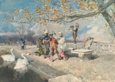 Maskarada, połowa XIX wieku. autorstwa Mariano José María Bernardo Fortuny y Carbó