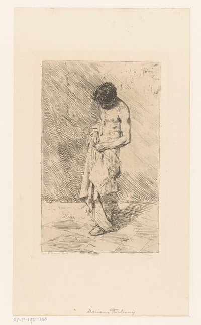 Stojący model męski autorstwa Mariano José María Bernardo Fortuny y Carbó