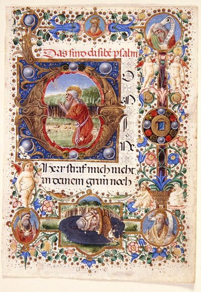 Ms. 11-2001: Pojedyncza karta z florenckiego księgi godzin, koniec XV w. (welum) autorstwa Mariano de Buono di Jacopo