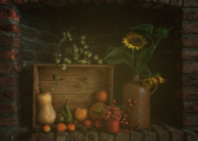 Rustykalna jesienna martwa natura autorstwa Marie-anne Stas