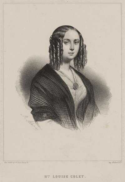 Louise Colet, 1843. autorstwa Marie Alexandre Menut Alophe