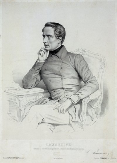 Portret Alfonsa de Lamartine 1790-1869. autorstwa Marie Alexandre Menut Alophe