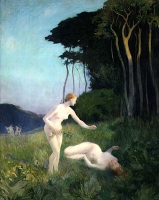 Nimfy leśne (olej na płótnie) autorstwa Marie Auguste Emile Rene Menard