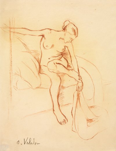 Naga kobieta siedząca na łóżku, I III wiek XX. autorstwa Marie Clementine (Suzanne) Valadon