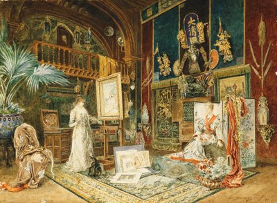 Studio Sarah Bernhard, 1885 autorstwa Marie Desire Bourgoin