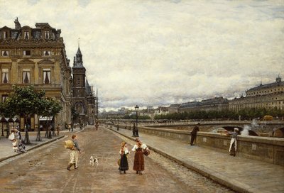 Wczesnym rankiem nad Sekwaną, autorstwa Marie Francois Firmin Girard