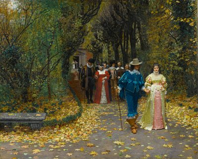 Francuski:  Les fiancés The Betrothed autorstwa Marie Francois Firmin Girard