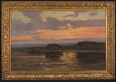 Samotność wieczorem: Morsalines (Manche), ok. 1887 (olej na płótnie) autorstwa Marie Joseph Leon Clavel Iwill