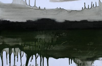 Unseen Landscape, 2023 (olej i węgiel na papierze) autorstwa Marina Falco