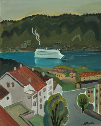 Statek wycieczkowy „Coastal Harbor” autorstwa Marina Gorkaeva