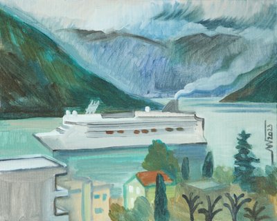 Rejs po górskim fiordzie autorstwa Marina Gorkaeva