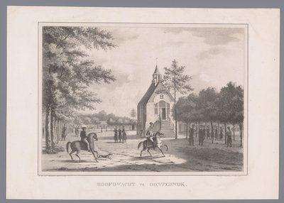 Widok głównej straży w Oosterwijk Hoofdwacht w Oisterwijk (tytuł na obiekcie) autorstwa Marinus Adrianus van Straten
